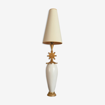 Lamp in ceramic and gilded metal by Pierre Casenove for Fondica