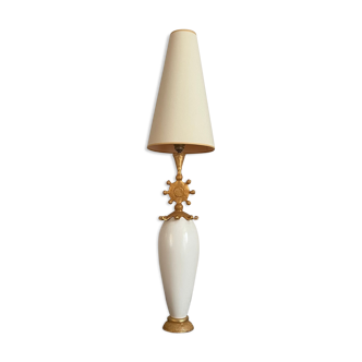 Lamp in ceramic and gilded metal by Pierre Casenove for Fondica