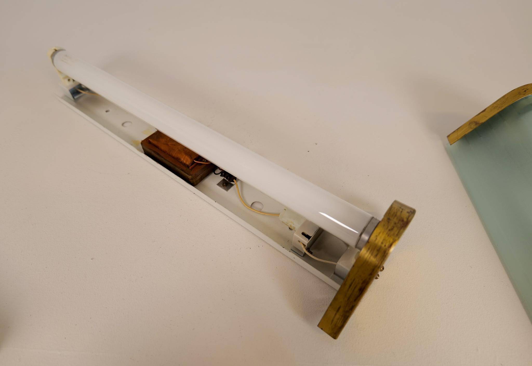 Extra-large modern mid-century wall lamp pair attributed to Asea.