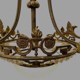 Louis XV style chandelier in bronze and frosted glass 20th century