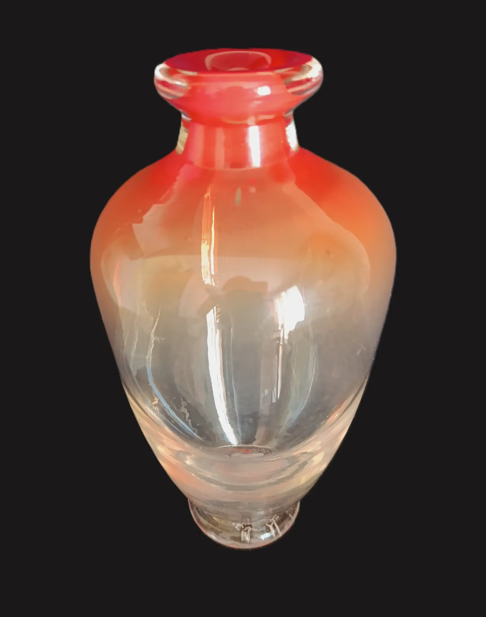 Vase en verre épais, verrerie Ingrid Glashütte (Euskirchen, Allemagne)