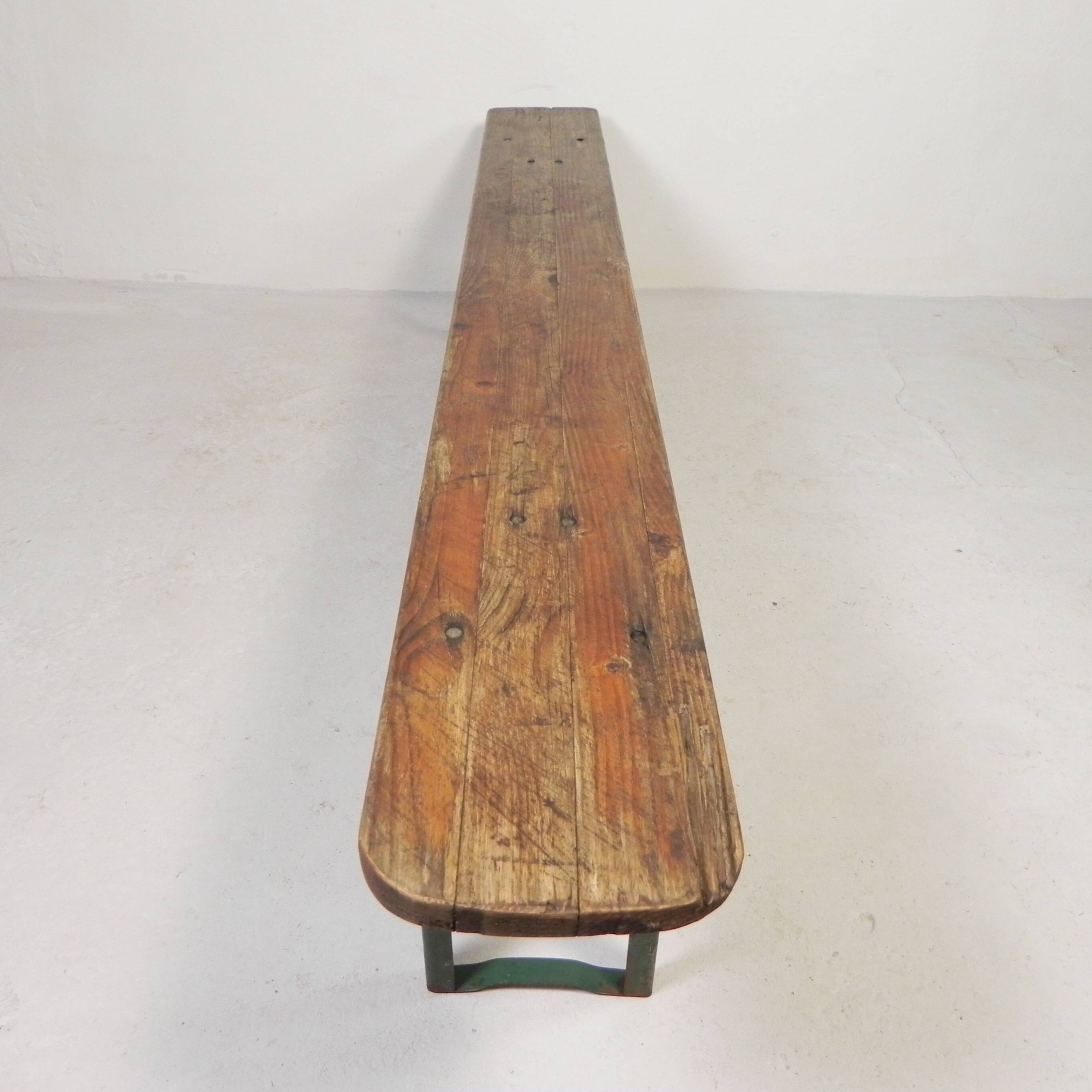 Folding bench, terrace bench, 216 cm long, 1960s