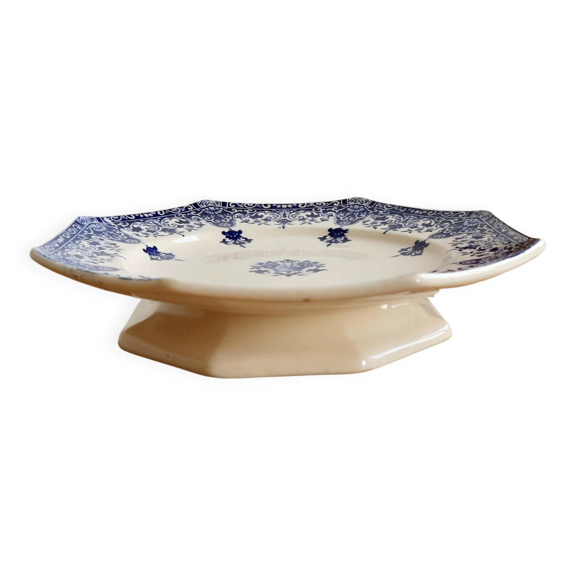 Low iron compote dish Longchamp Rouen 19th century