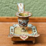 Bougeoir à main en bronze cloisonné, Napoléon III