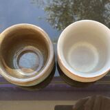 2 vintage terracotta pots