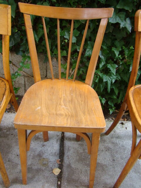 Lot of four old bistro chairs