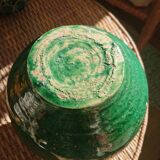 Green enamelled sandstone jug