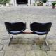 Two Double chairs armchairs leather benches Geoffrey Harcourt Artifort 60s