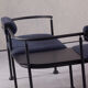 Postmodern steel and fabric bench, Italy, 1990s