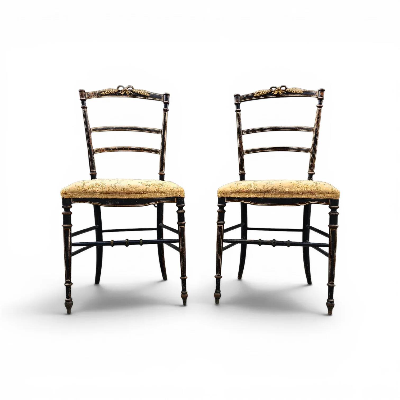 2 x French Giltwood Salon Side Chair