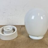 Vintage White Porcelain Wall Light, 1970s
