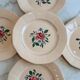 Set of 5 plates - hand-painted - Sarreguemines - Digoin model