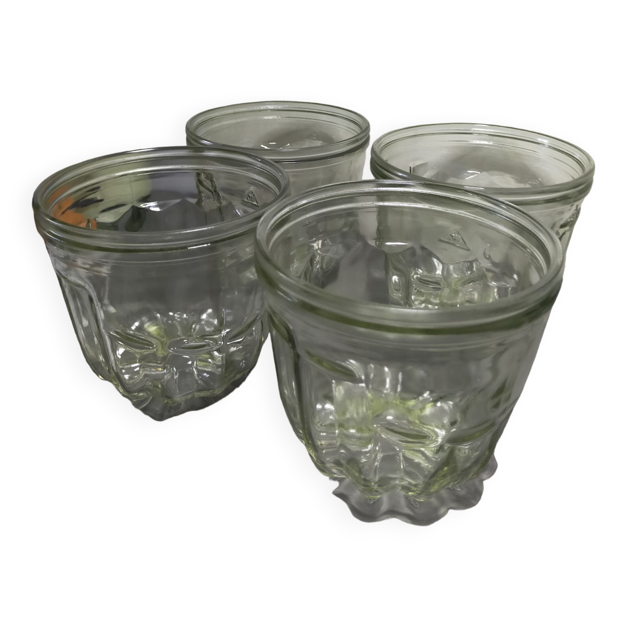 Set of 4 glass cannelé molds