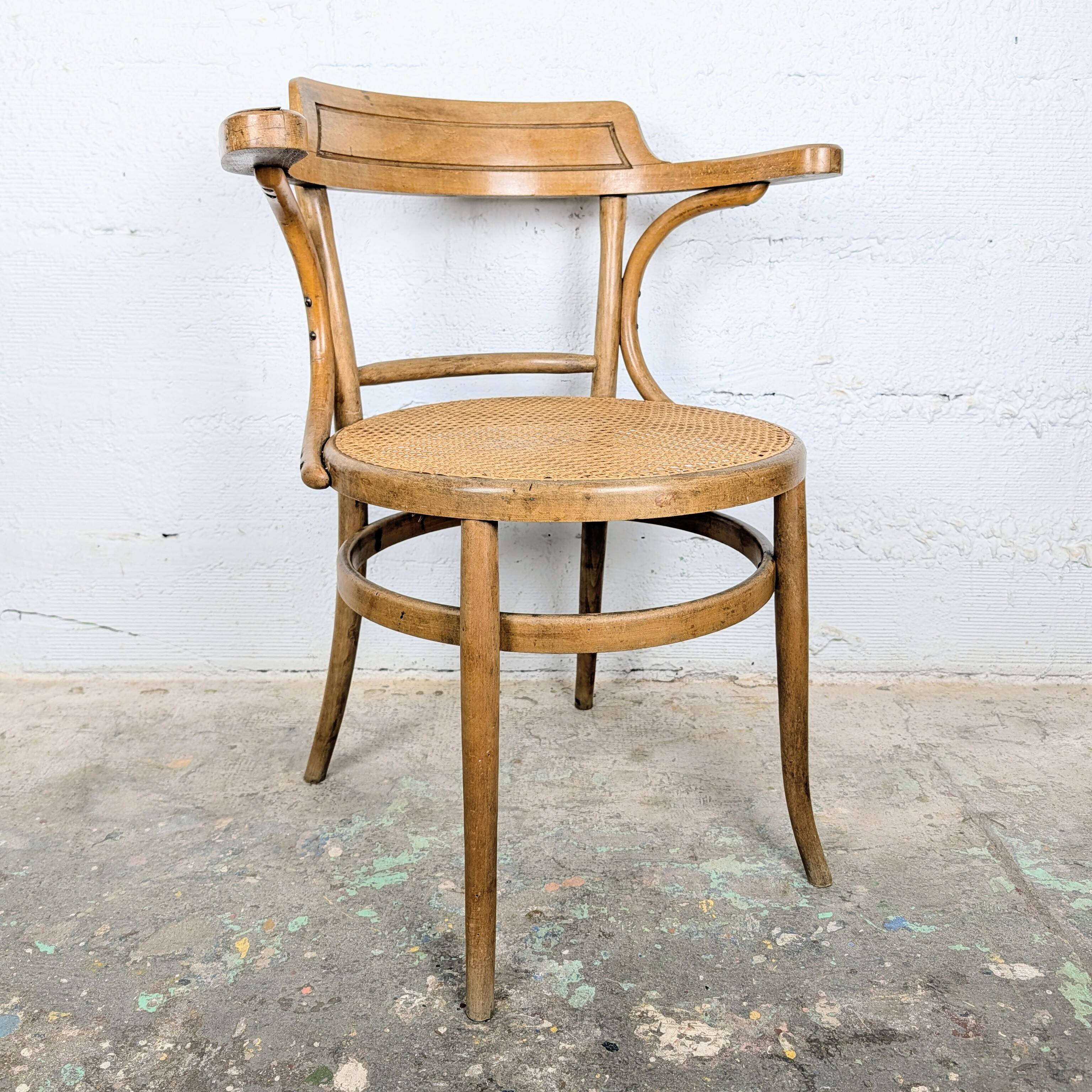 Fauteuil de bureau en bois courbé
