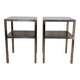 Side tables, chrome metal end tables