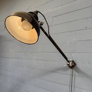 Early Rademacher wall lamp with large enamel shade