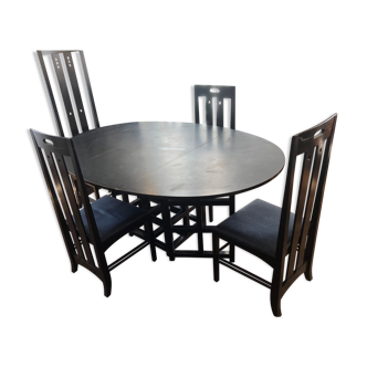 Table and chairs Charles Rennie Mackintosh