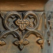 19th-century neo-Gothic tobacco pot.