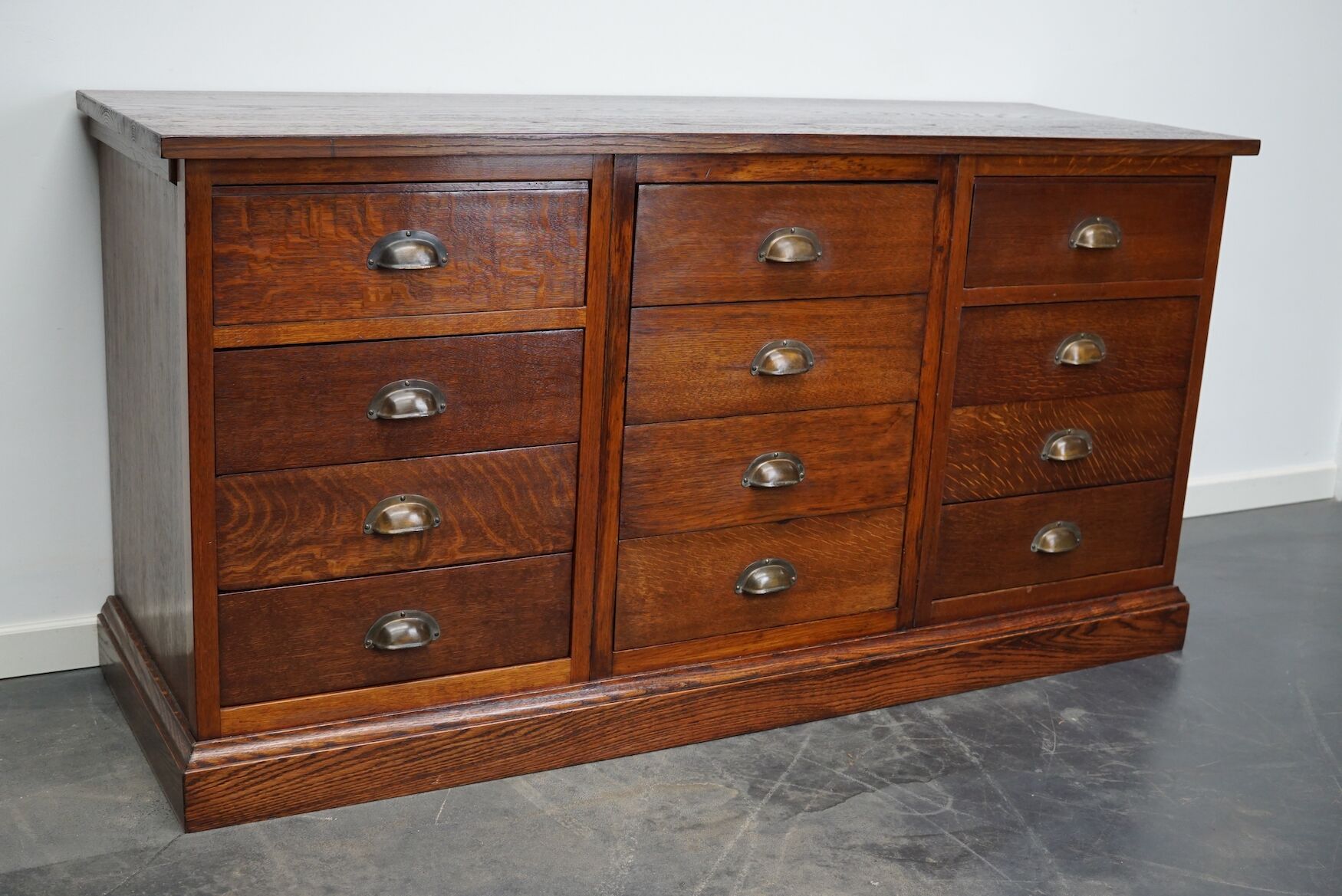 Dutch oak apothecary cabinet, 1930s