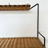 Raoul Guys rattan wall shelf 1950