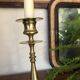 Pair of solid brass candle holders