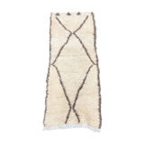 Beni Ouarain vintage handmade vintage rug 80x200 cm