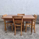 Dining table two extensions vintage Scandinavian style