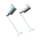 White metal wall sconces