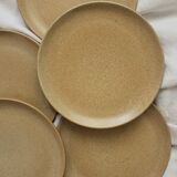 6 assiettes à dessert en grès vintage