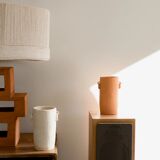 2 ring cream vase - Claycraft