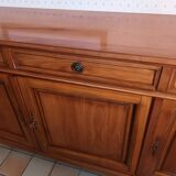 Louis XVI style cherry wood 3-door sideboard