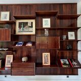 Scandinavian modular wall shelf in rosewood, Poul Cadovius, 1960s