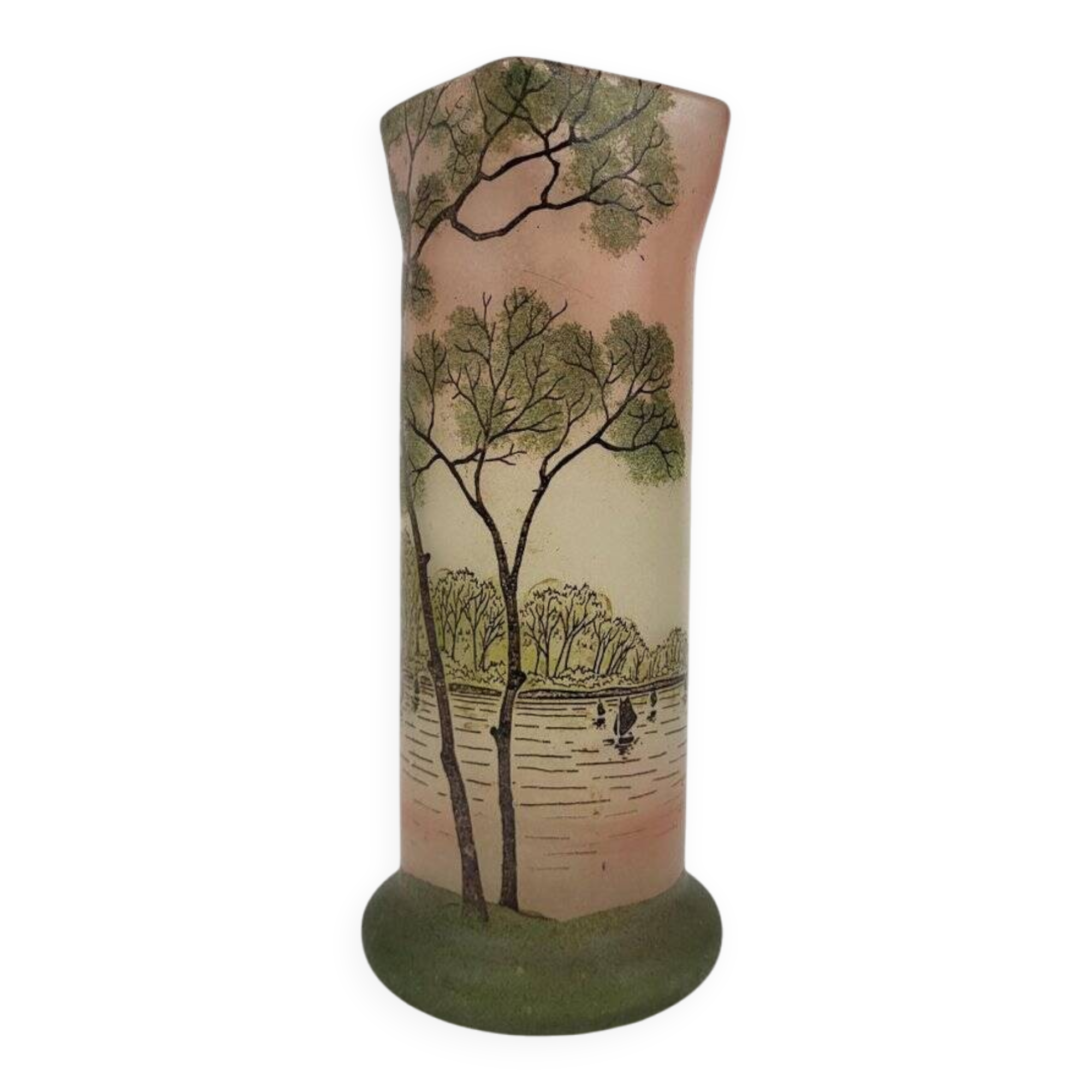 Legras Enameled Glass Vase, 1900s