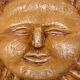 Large yellow-orange sun wall decoration made of papier-mâché, Mexico 1980s.