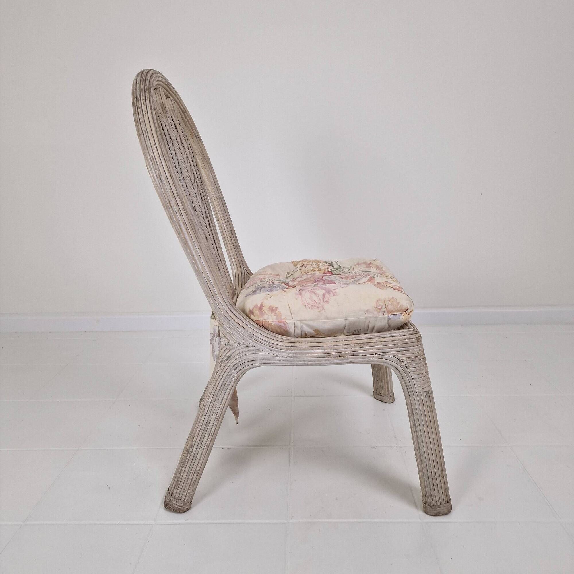 Set of 4 Vintage 'Palm Leaf' Chairs by Vivai del Sud – Hollywood Regency