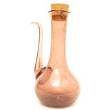 Ancienne verseuse en verre soufflé violine, signée BIOT