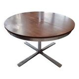 Vintage formica table with chrome leg and extension