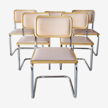 Series of 6 chairs Marcel Breuer B32