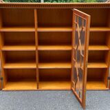 Large English solid wood library from the 19th century, 162cm.