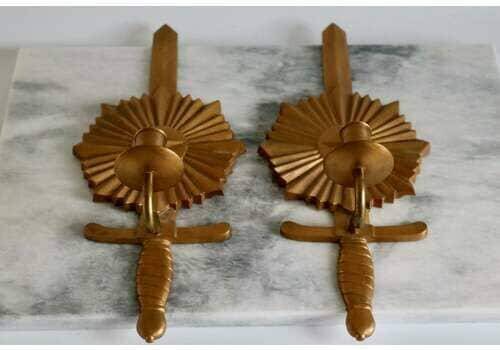 Vintage Bronze Wall Lights "North Star Knife"