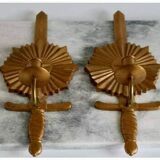 Appliques Vintage en Bronze "Couteau En Étoile du Nord"
