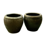 Lot of two big pots/cache Asian pots Vietnam