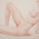 Barrera - Female Life Studies - Two Framed Drawings