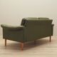 Green leather sofa, Danish design, 1970s, produced in Denmark