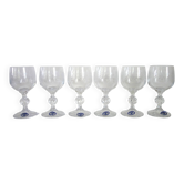 6 verres à vin gravés cristallin de  Bohême