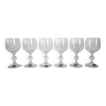 6 verres à vin gravés cristallin de  Bohême
