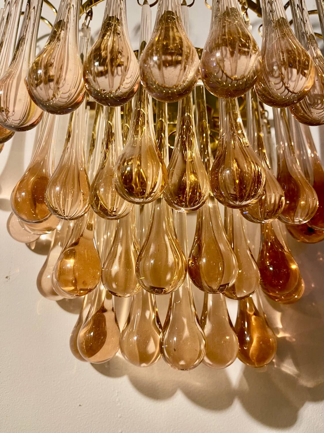 Venini wall light drops Murano glass, Italy 1980