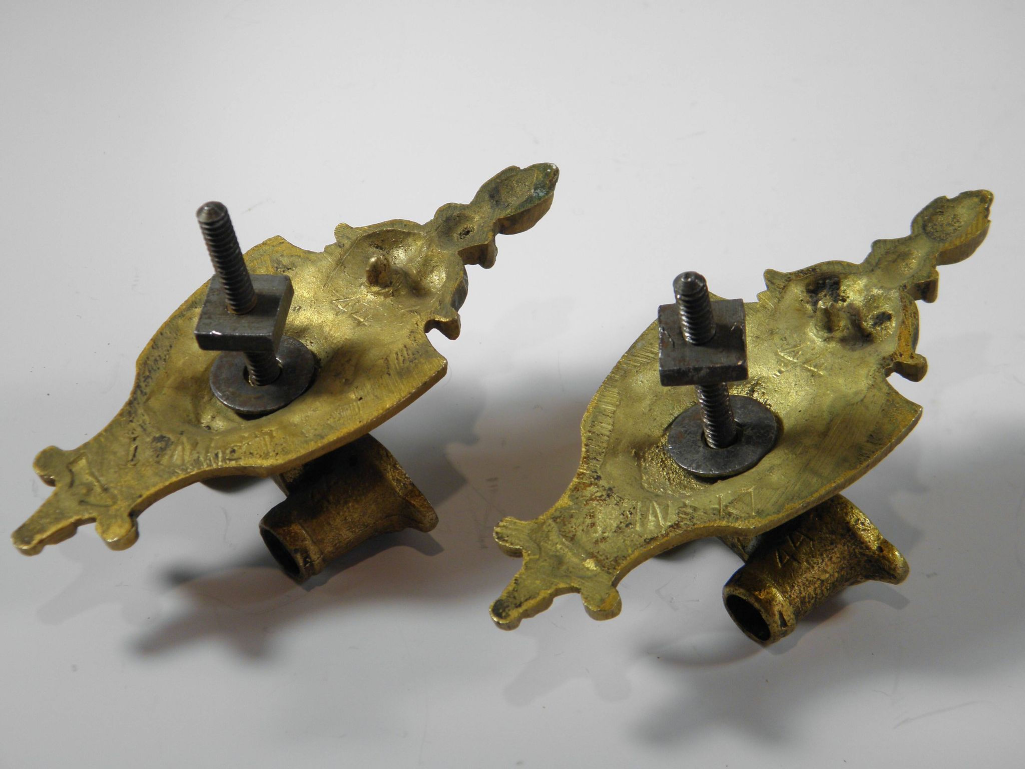 PAIR OF BRONZE WALL LIGHTS/CHANDELIERS