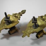 PAIR OF BRONZE WALL LIGHTS/CHANDELIERS