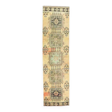 Turkish Oushak Orange Wool Rug 90x342